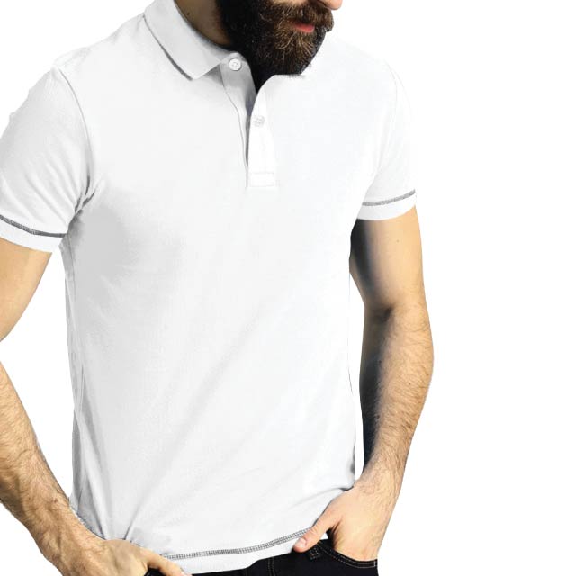 [Carribean White-XS] CARRIBEAN – SANTHOME Polo Shirt (X-Small, White)